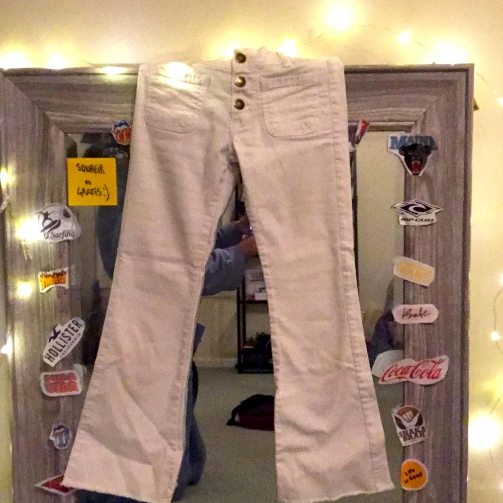 White wide leg 8year old pants